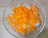 A picture of step 1 of Apple Walnut Coleslaw.