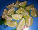 A picture of step 1 of Blue curacao lemonade.