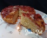 A picture of step 6 of Upside Down Strawberry Cake.