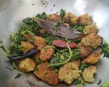 A picture of step 4 of Spinach with vada # Monthly Meal Plan. Month of January.