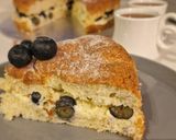 عکس مرحله 17 از دستور کیک اسفنجی ابری با فیلینگ خامه و بلوبری🫐🍰