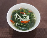 野筧菜枸杞吻仔魚湯(簡單料理)的食譜步驟4照片