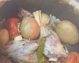 A picture of step 2 of Lamb shank dum pukht.