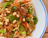 Hình bước làm 5 của món Phở Sắn Trộn Da Gà Nướng