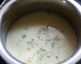A picture of step 1 of Gujarati kadhi with Drumsticks.