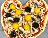 Une image de l'étape 2 de Pizza cœur avec œufs de caille.