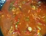 A picture of step 4 of Chicken chili with pasta 🌶️🍝.