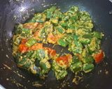 A picture of step 3 of Bhindi with Sesame Seeds Paste or Tilottoma Bhindi.
