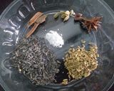 A picture of step 3 of Kashmiri/ Gullabi chai /Sab'z chai.