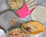 Hình bước làm 1 của món Chả giò nhân trái cây chay