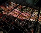 Фото кроку 5 до Ребра на мангале с соево-медовом соусом и грибами.