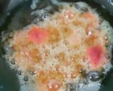 A picture of step 8 of Beetroot shakarpara.