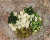 A picture of step 3 of Chickpea and Potato Salad with Yogurt Dressing.
