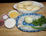 A picture of step 1 of Potato fritters latkes.