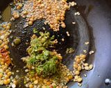 A picture of step 3 of Kothamalli Aval Upma / Coriander Poha.