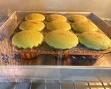 Foto langkah ke 6 dari resep Buttercake Pandan Ketan Hitam.