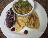 A picture of step 9 of Eggplantscurry,goatsufuriaroast andchapati#weeklyjokochallenge&.