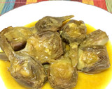 Foto del paso 6 de la receta: Alcachofas en salsa con miga de pan y pimentón