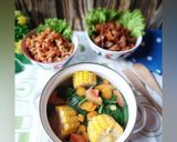 Foto langkah ke 4 dari resep Sayur Bening Bayam + Jagung.