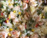 A picture of step 4 of Prawn, Pineapple with Vegetables Sticky Stir Fry Rice.