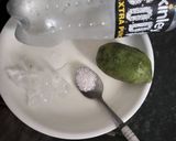 A picture of step 1 of Mango sunset mocktail.