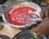 A picture of step 12 of 3 flavors Cake (CHOCOLATE, VANILLA, RED VELVET CAKES).