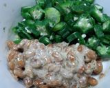 รูปขั้นตอนการทำที่ 1 ของ กระเจี๊ยบเขียวลวกกับนัตโตะ (Natto & Okra)