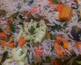 A picture of step 6 of Vegetable Rice.