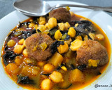Foto del paso 9 de la receta: Potaje de garbanzos con calabaza y trompetas de la muerte