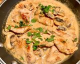 Une image de l'étape 3 de Escalopes de dinde aux champignons de Paris et à la crème.