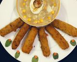 A picture of step 6 of Cheese and chicken sticks.