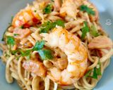 Foto del paso 8 de la receta: Udon noodles con gambas y salsa de cacahuete