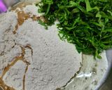 A picture of step 1 of Palak Paneer Paratha.