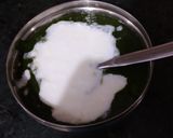 A picture of step 2 of Spinach raita.