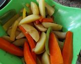 A picture of step 7 of Chicken Steak with stir fried Vegetables.