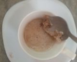 A picture of step 2 of Oreo lava mug cake.