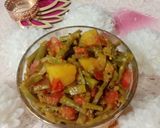 A picture of step 2 of Gawar(cluster beans) ki sabji.