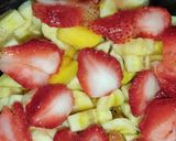 A picture of step 2 of Fruit Chaat With Mosambi Tang Twist 😋🍌🍓🍑.