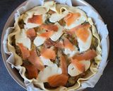 Une image de l'étape 8 de Tarte au légumes et saumon fumé.