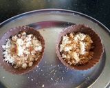 A picture of step 7 of Edible Mug Representing cocoa pudding, caramelized banana Halwa.