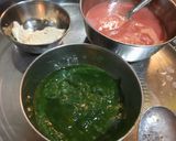 A picture of step 2 of Palak paneer.