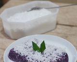 Foto langkah ke 4 dari resep UBI Unggu Kelapa Ketan Kukus.
