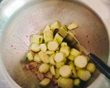 A picture of step 2 of RIDGE GOURD SABJI (Turi / Turai ki sabji).