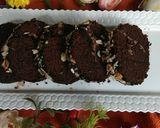 A picture of step 15 of Chocolate Swiss roll on pan.