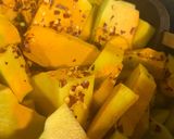 A picture of step 1 of Kaddu ki sabzi.