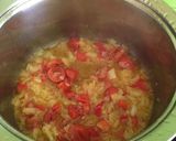 Lecsós, virslis tarhonya recept fázis 1 fotója