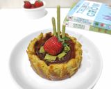 Foto langkah ke 4 dari resep Matcha Burnt Cheesecake.