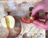 A picture of step 1 of Seven Seas Cheese filled Apples.