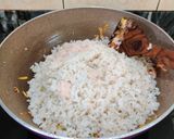 A picture of step 4 of POMEGRANATE FRIED RICE (with brown rice).
