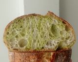 Foto langkah ke 30 dari resep Flaxseeds Pandan Swirl Sourdough Bread.
